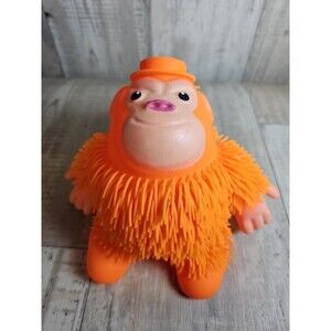 Light-Up Squishy Gorilla Monkey Sensory Toy Orange Puffer Figure